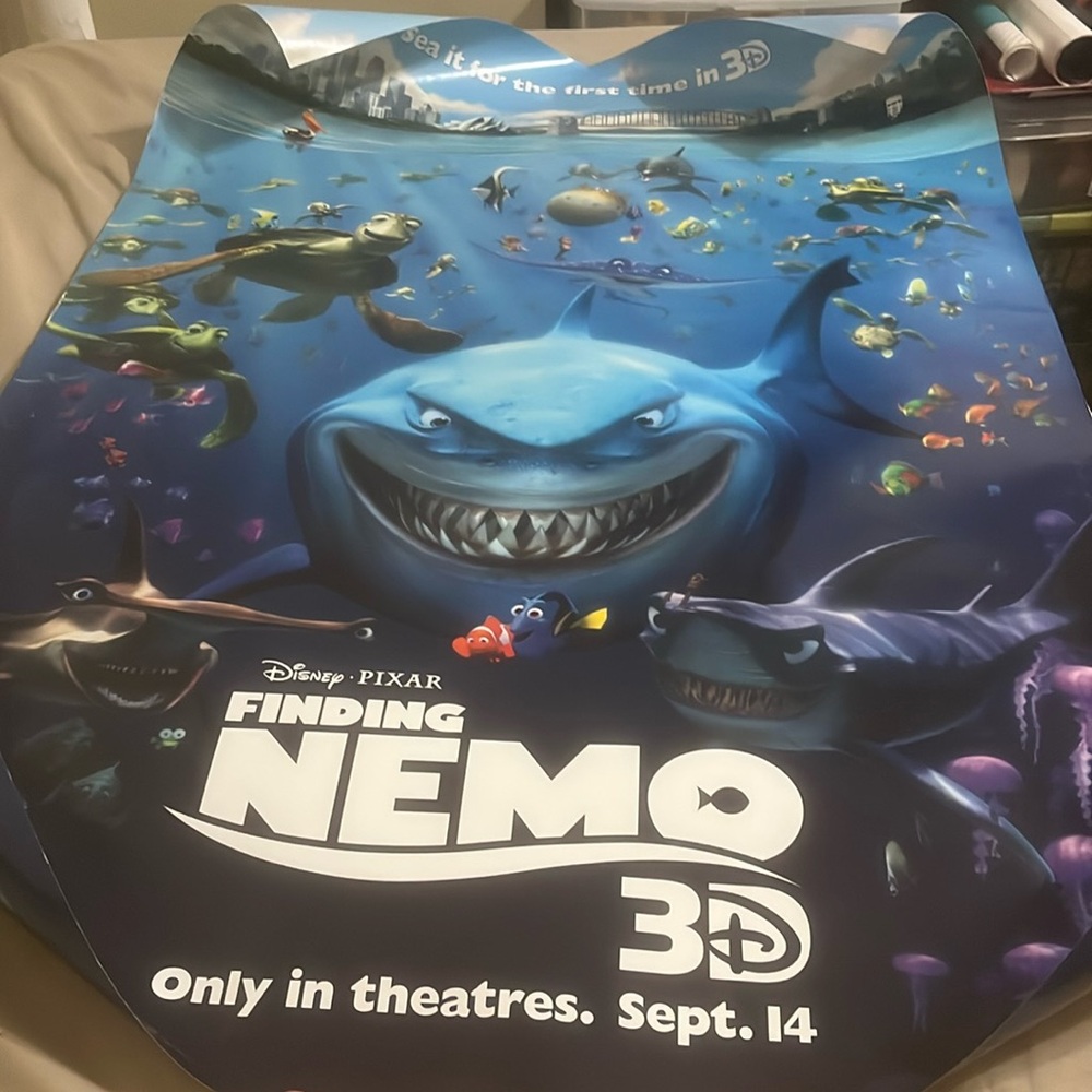 Finding Nemo 3D Movie Poster 27x40 D/S Disney Great Original Theatrical